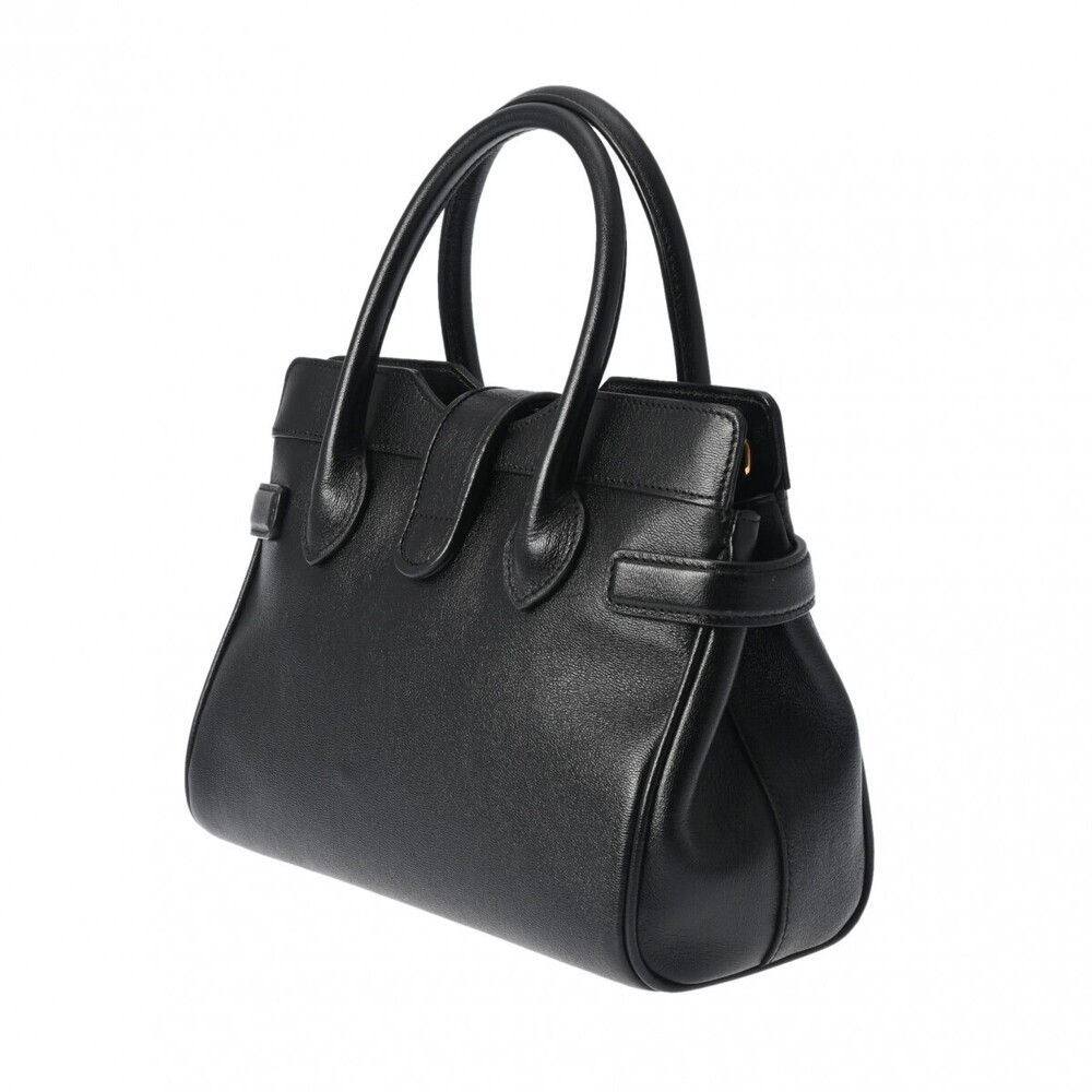 Gucci Handle Bag Top Leather Black Handbag